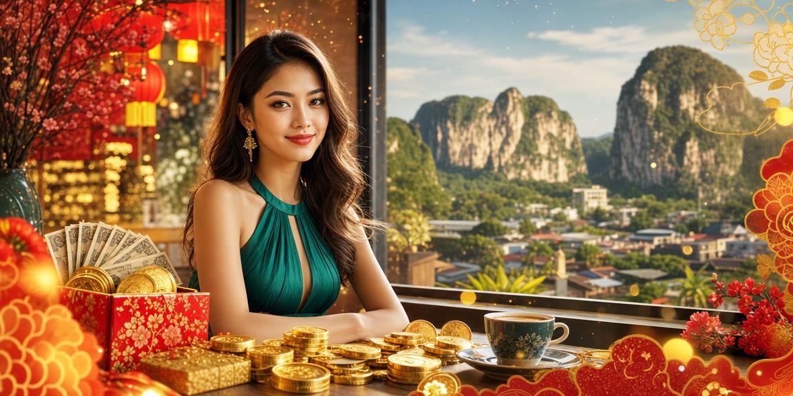 Aktiviti pertaruhan dalam talian di Ipoh dengan suasana Malaysia yang meriah